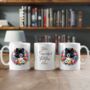 Personalised Akita Floral Summer Dog Wreath Gift Keepsake Mug, thumbnail 2 of 2