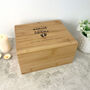 Personalised Bamboo Urn For Cremation Ashes Angel Baby Design, thumbnail 7 of 12