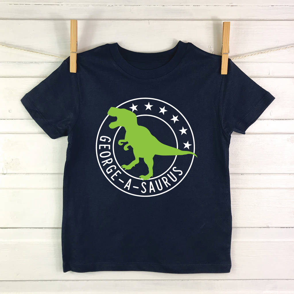 Personalised Dinosaur Kids T Shirt By Lovetree Design 