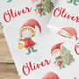 Personalised Christmas Wrapping Paper Boys Girls A1, thumbnail 3 of 4