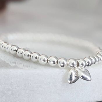 Sterling Silver 'Bride To Be' Beaded Stretch Bracelet, 4 of 7