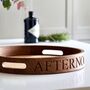 Personalised Round Oak Butlers Tray, thumbnail 1 of 7