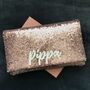 Rose Gold Sequin Personalised Name Clutch, thumbnail 1 of 6