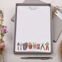 A5 Personalised Letter Writing Paper Vegetable Garden Design, thumbnail 1 of 5