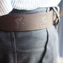 Engraved Cyclists Leather Belt, thumbnail 1 of 10