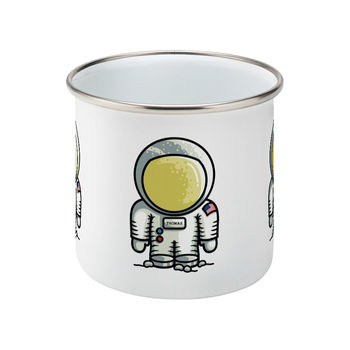 Personalised Astronaut Enamel Camping Mug, 2 of 4