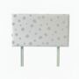 Hand Painted Upholstered Linen Headboard Polka Dot Print, thumbnail 11 of 12