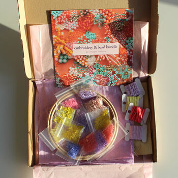 Make A Coral Inspired 3D Beaded Hoop Kit, Lilac, 5 of 9