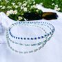 Dainty Light Blue Handmade Beaded Necklace, thumbnail 4 of 4