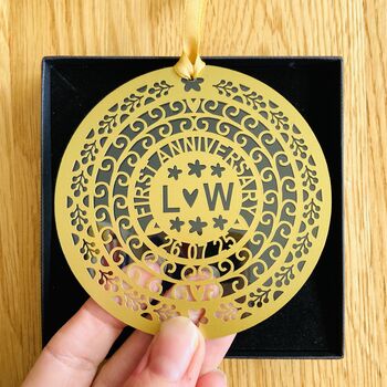 Personalised 1st Anniversary Ornament, 2 of 7