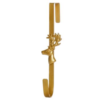 Gold Stag Over Door Wreath Hanger, 2 of 4