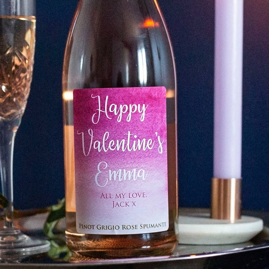 Personalised Valentines Wine Gift By Bottle Bazaar