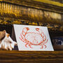 Hand Drawn Crab Illustrated Blank Greeting Card, thumbnail 2 of 10
