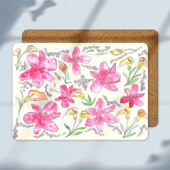 Melamine And Cork Flower Placemats, 2 of 6