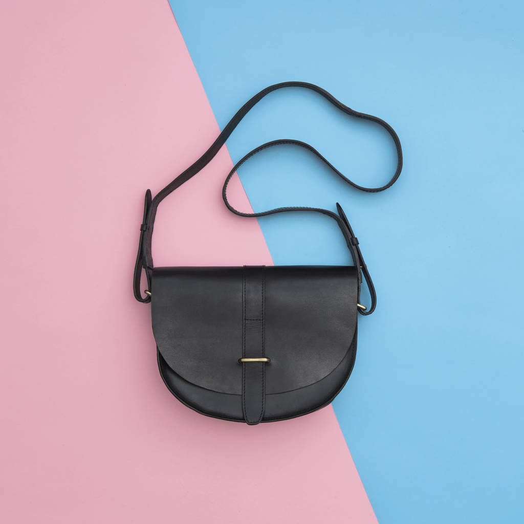 small black saddle bag