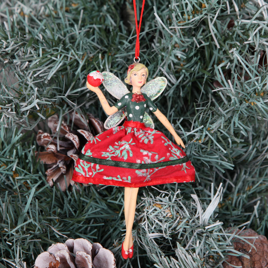 Christmas Vintage Style Fairy Tree Decoration By Red Berry Apple