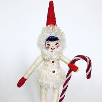 Candy Cane Girl Christmas Decoration, 5 of 7
