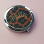 Personalised Silver And Leather Compact Mirror, thumbnail 1 of 10
