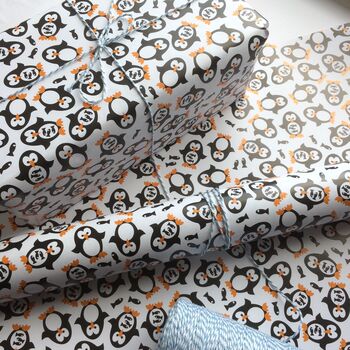 Penguin Wrapping Paper Or Gift Wrap Set, 8 of 12