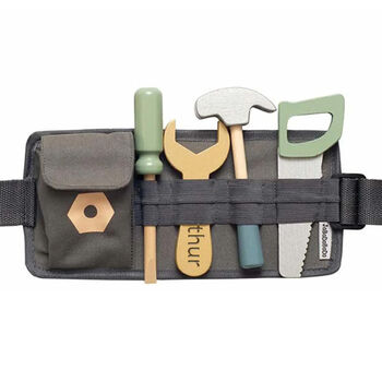 Personalised Wooden Tools Belt Toy, 3 of 5