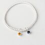 Sterling Silver Two Birthstone Bracelet, thumbnail 2 of 8