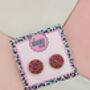 Doughnut Glitter Resin Studs / Doughnut Lover Gift / Novelty Food Jewellery / Colourful Accessories, thumbnail 4 of 5