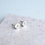 Sterling Silver Sand Dollar Stud Earrings, thumbnail 2 of 6