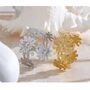 Monaco D'or Gold Ombré Vintage Flower Blossom Gift Bangle, thumbnail 3 of 4