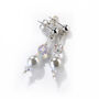 Swarovski Round Crystal And Pearl Wedding Earrings, thumbnail 1 of 2