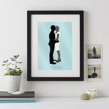 Wedding Silhouette Personalised Print, 9 of 9