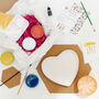 Paint Your Own Ceramic Heart Plate Kit, thumbnail 3 of 12