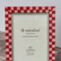 Natalini Pink And Red Checkerboard Photo Frame, thumbnail 2 of 3
