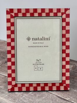 Natalini Pink And Red Checkerboard Photo Frame, 2 of 3