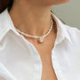Adriana White Pearl Choker Necklace, thumbnail 1 of 12