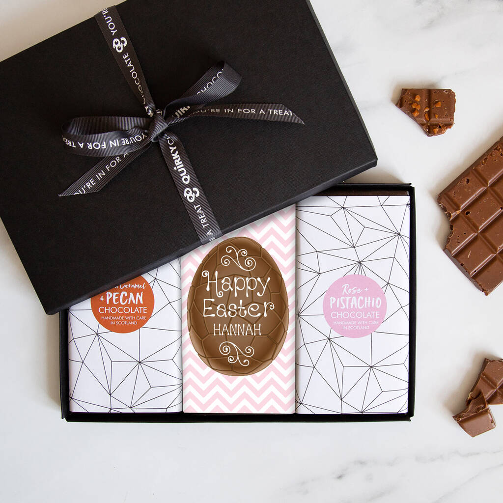 Artisan Easter Chocolate Letterbox Gift Set By Quirky Chocolate