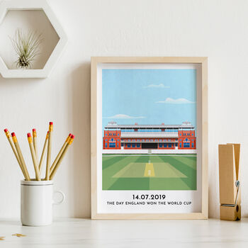 'My Cricket Ground' Custom Illustrated Print, 3 of 8