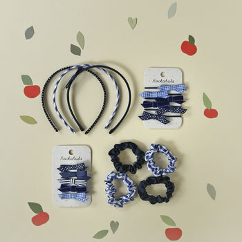 School Bow Pony Set Blue, 2 of 3