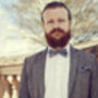 Mens Blue Ditzy Floral Ready Tied Adjustable Bow Tie, thumbnail 3 of 12