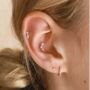 Sterling Silver Teardrop Stud For Helix Or Tragus, thumbnail 2 of 5
