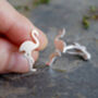 Flamingo Cufflinks In Solid Sterling Silver, thumbnail 2 of 3