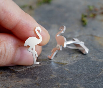 Flamingo Cufflinks In Solid Sterling Silver, 2 of 3