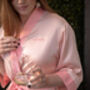 Leo Zodiac Pink Silk Robe, thumbnail 5 of 7