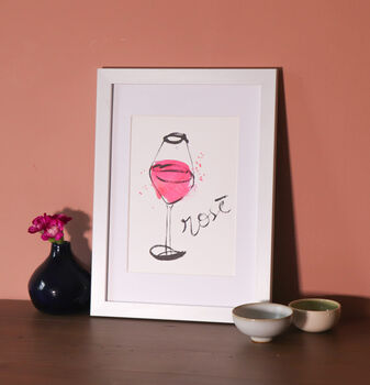Rosé Wine Art Print, 5 of 12
