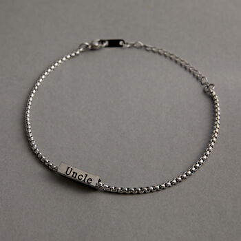 Personalised Mens Bar Chain Bracelet, 4 of 6