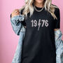 Personalised Year Of Birth Rock Birthday Sweatshirt, thumbnail 3 of 3