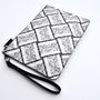 Tile Print Leather Clutch Bag, thumbnail 5 of 5