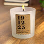 Wedding Anniversary Gifts Personalised Candle Love Story, thumbnail 1 of 5