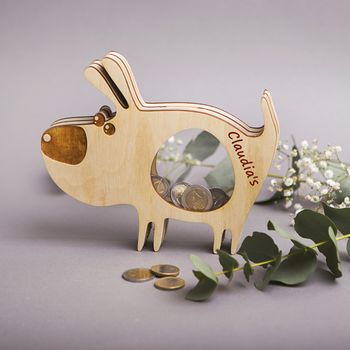 Hedgehog Personalised Children's Money Box, 6 of 8
