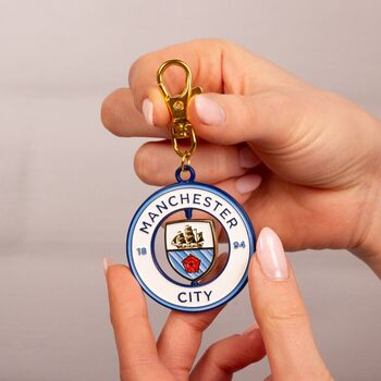Manchester City Football Club Spinning Logo Backpack Hanger, 3 of 5