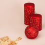 Red Gold Spark Candle By G Decor, thumbnail 4 of 6